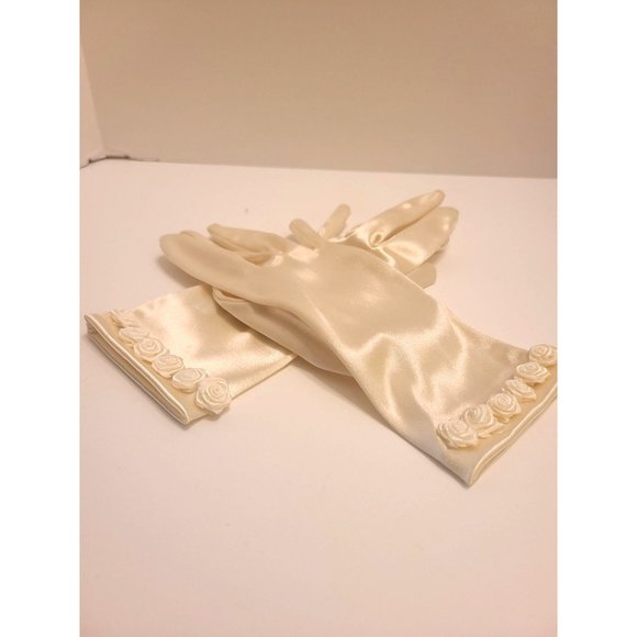 GLENTEX LADIES VINTAGE DRESS GLOVES WITH ROSETTES - Picture 4 of 4